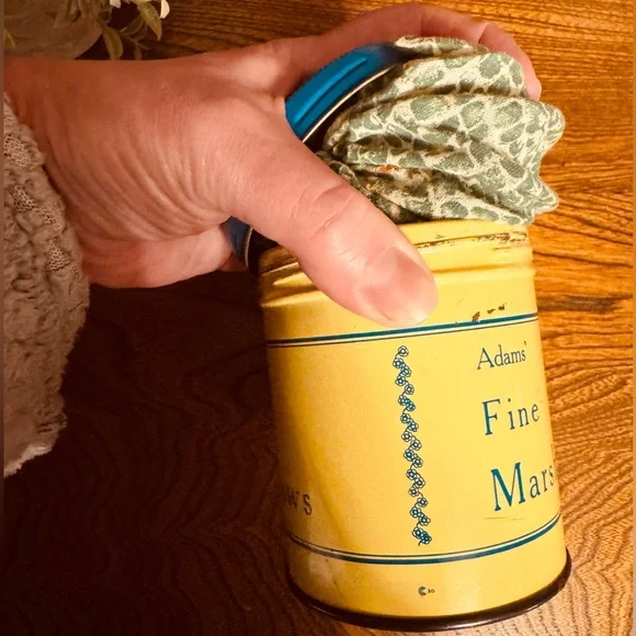 VTG Pop Out Snake in a Can “Adams' Fine Marshmallows” Tin Container & 30” Snake - Picture 2 of 9